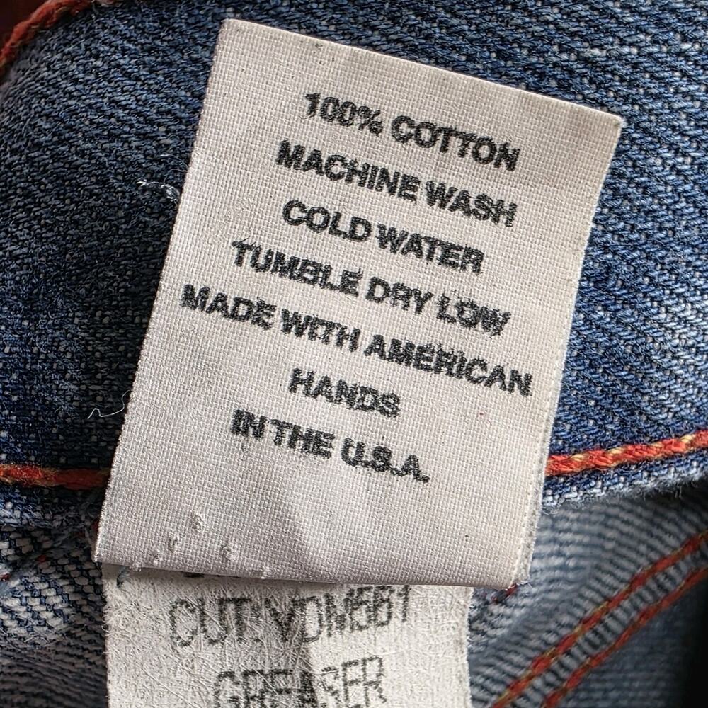 Y2K Von Dutch Compton Distressed Paint Splatter Jeans USA Made 34x32 - Picture 12 of 12
